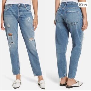 AGOLDE JAMIE HIGH RISE DISTRESSED JEAN